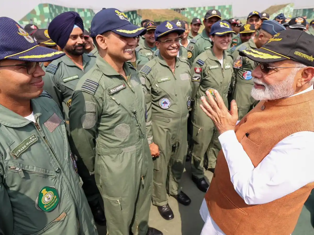 Prime Minister Modi visits Adampur Airbase, interacts with soldiers