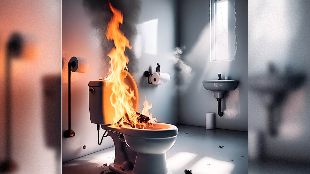 Normal toilet seat explodes in Noida home