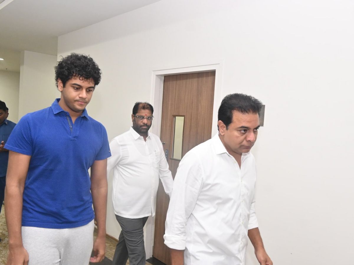 KTR reaches Gachibowli AIG Hospital