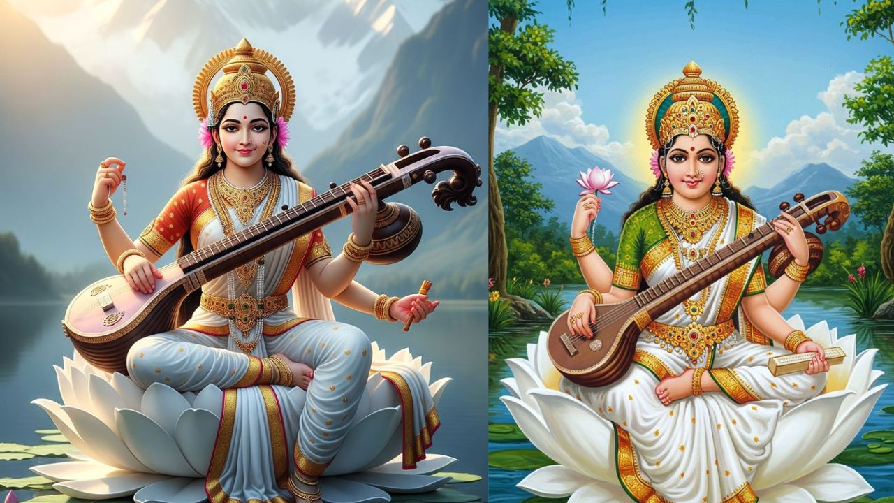 Navratri Day 8 – The Divine Glory of Goddess Saraswati