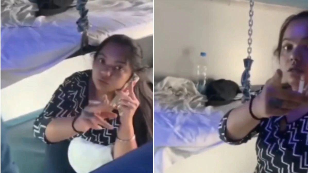 Woman smokes inside AC coach passengers confront her in viral video