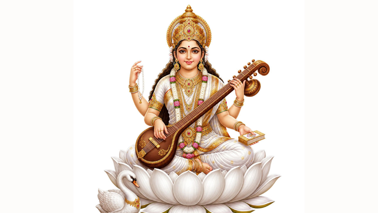 The Story Behind Goddess Saraswati's Swan Vehicle